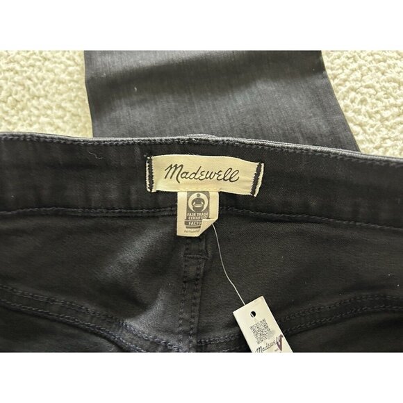 Madewell Curvy 10" High-Rise Skinny Jeans in Black Frost Women Size 27T - Picture 8 of 14